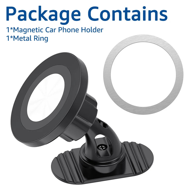 Magnetic Car Phone Mount with 360° Rotation