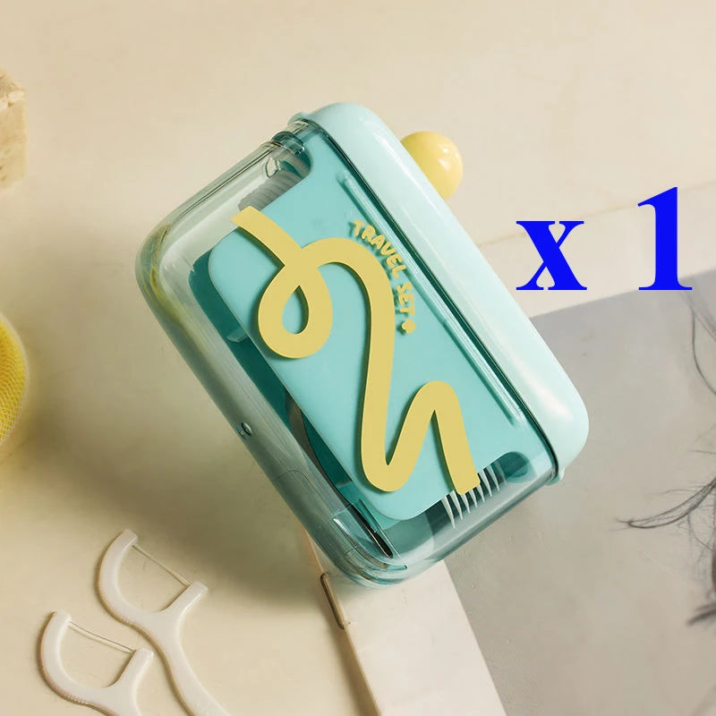 Pop-Up Dental Floss Dispenser with Refillable Storage Case