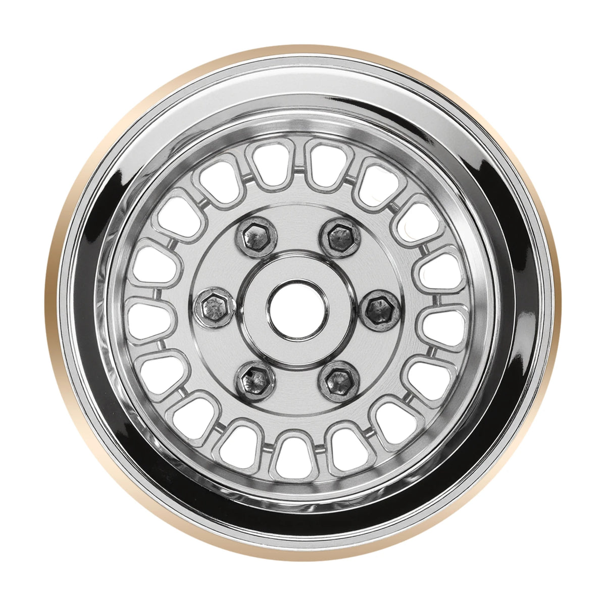 INJORA 1.0" Modular Beadlock Wheels for 1/18 1/24 RC Crawlers - Brass & Aluminum