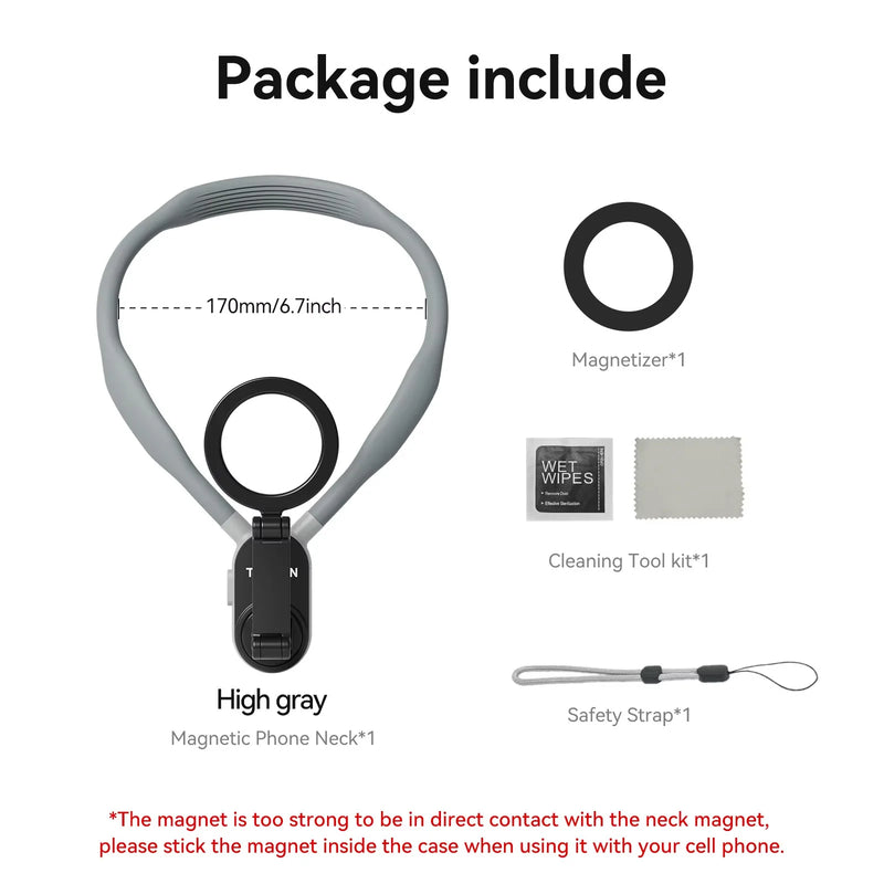 Magnetic Neck Mount for Hands-Free Phone Filming