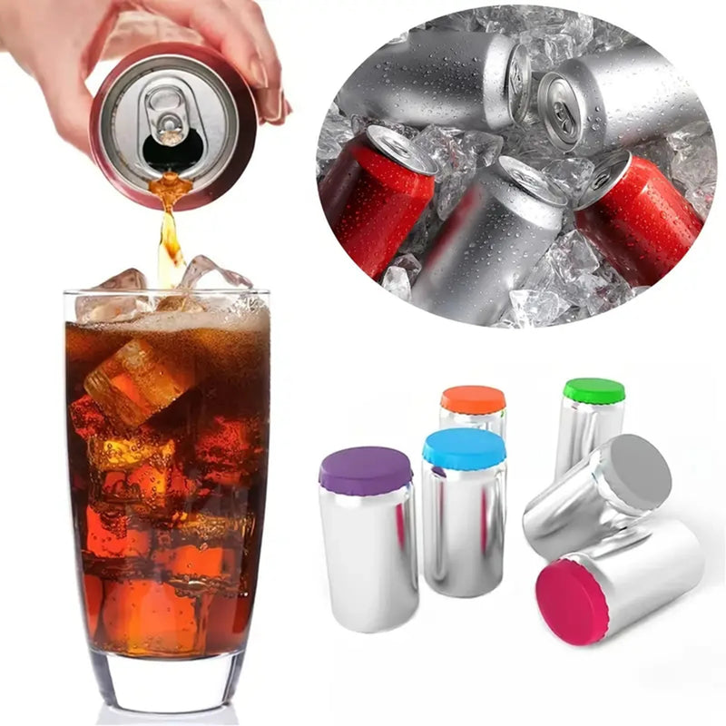 Six-Pack Silicone Can Lids - Leak-Proof Seal for Soda &amp; Beer Cans