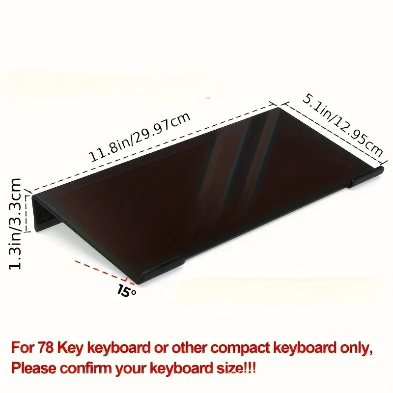 Clear Acrylic Keyboard Stand with Anti-Slip Base