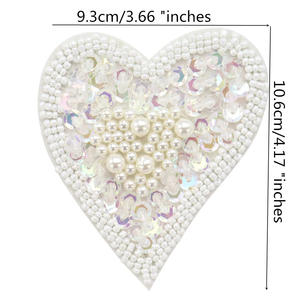 Sparkling Beaded Rhinestone Patches for Clothing & DIY Crafts
