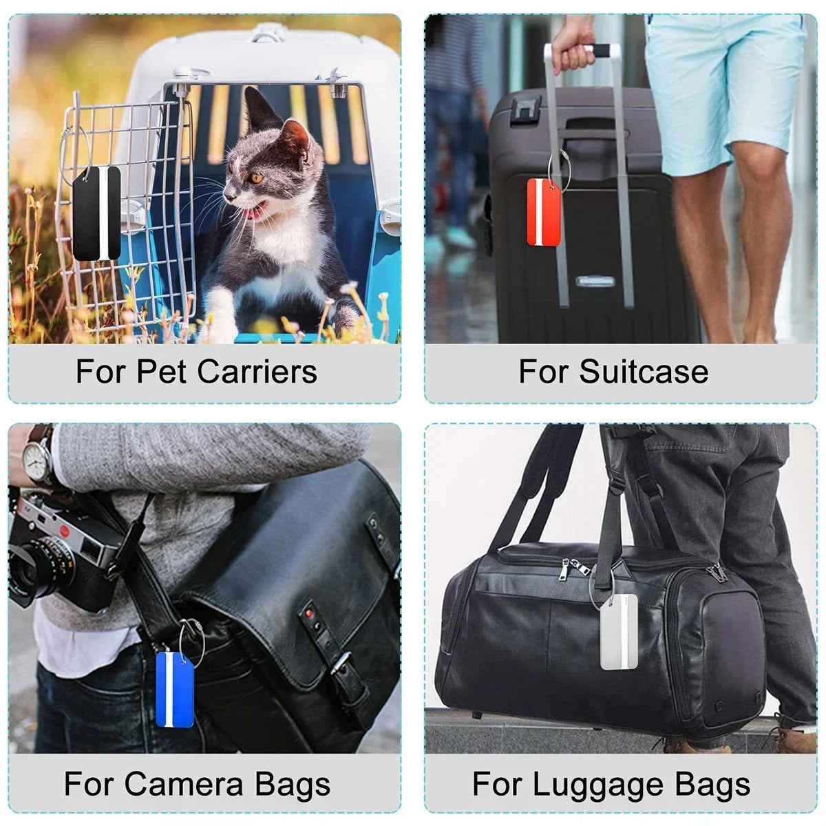 Aircraft-Grade Aluminum Luggage Tag with ID Card Slot
