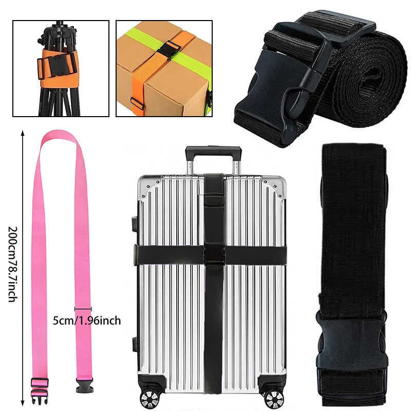 Secure Adjustable Luggage Strap with Combination Lock