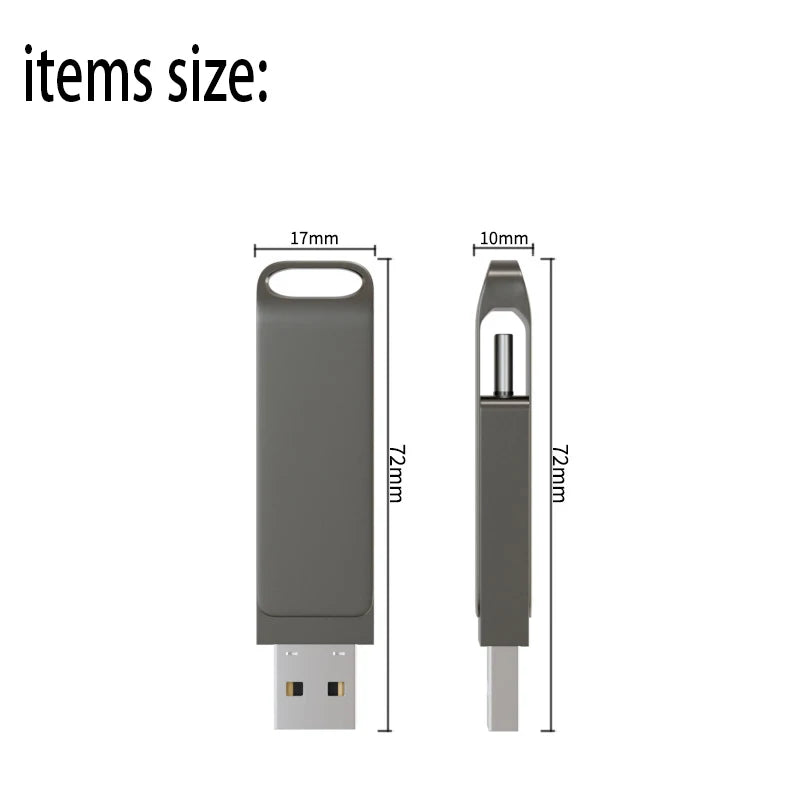 Metal OTG USB Flash Drive for Smartphones and Computers