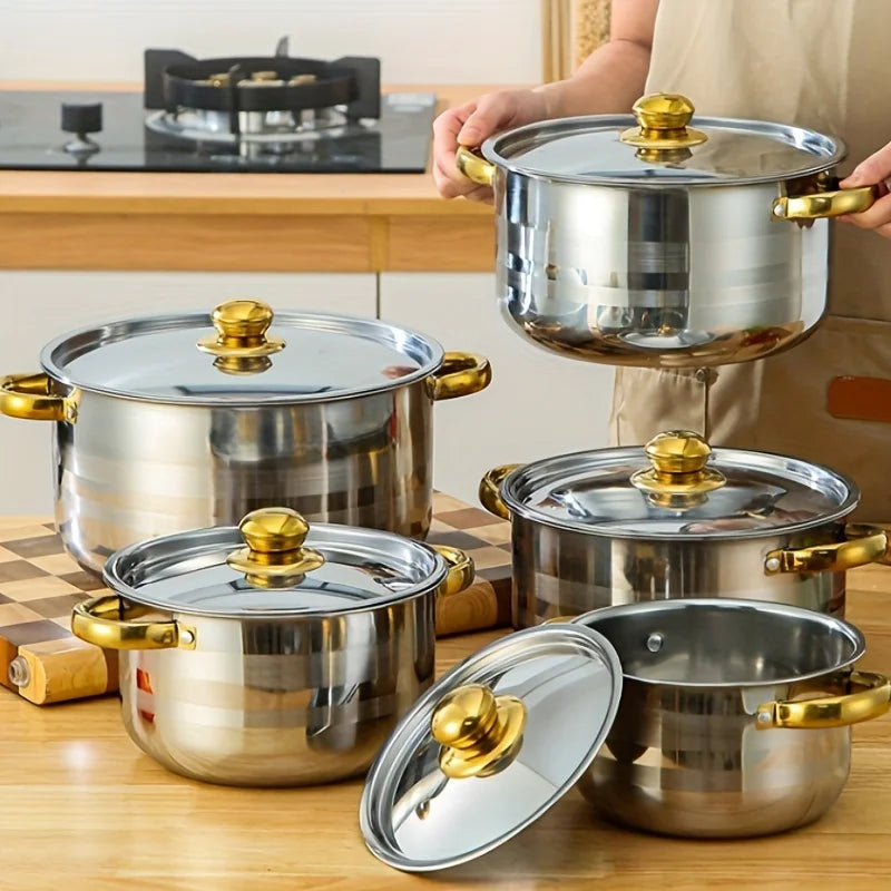 5-teiliges Edelstahl-Kochgeschirr-Set