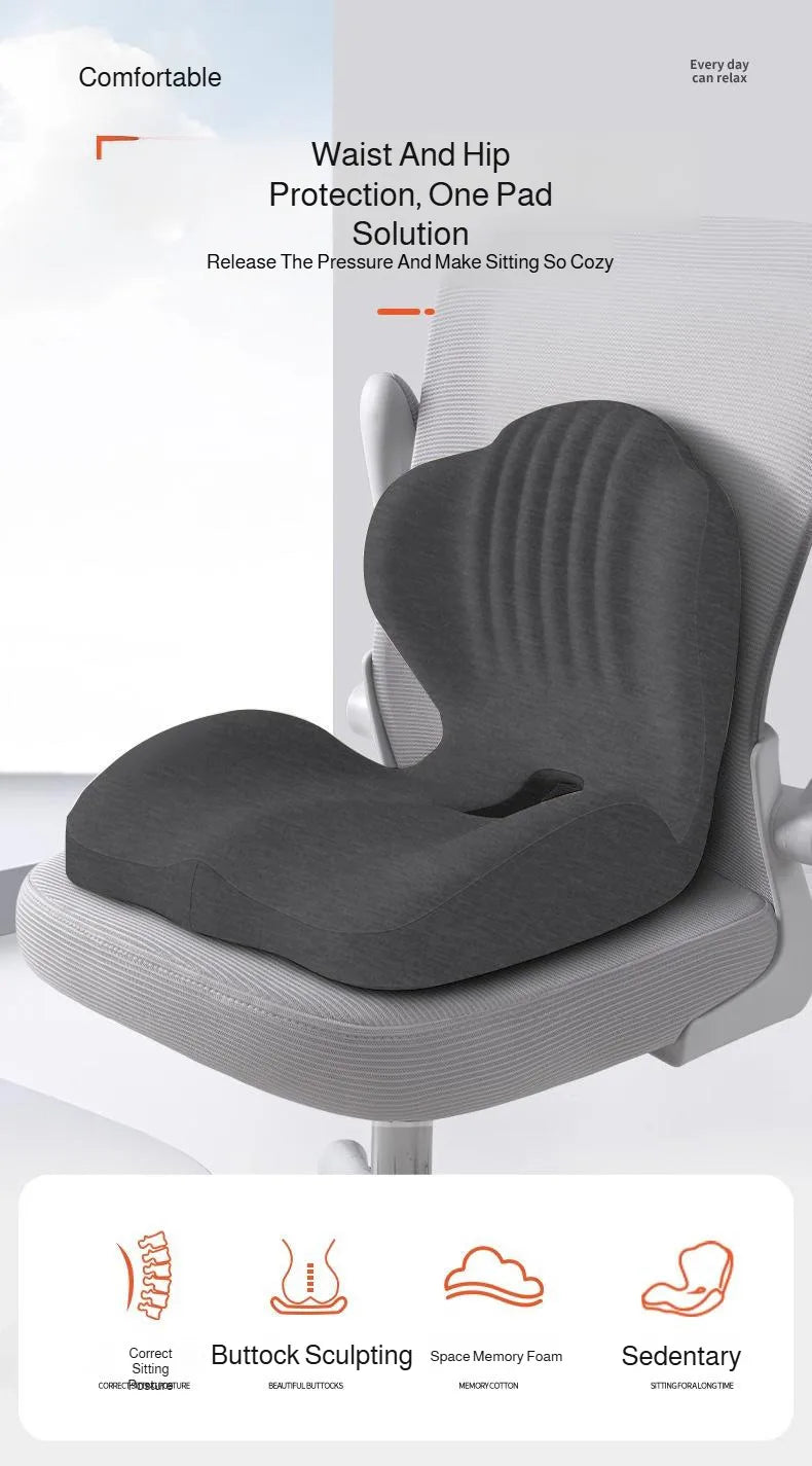Ergonomic Shell Seat Cushion and Backrest Set