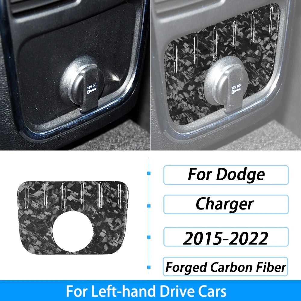 Compteur de vitesse et garniture d'admission en fibre de carbone forgée pour une Dodge Charger