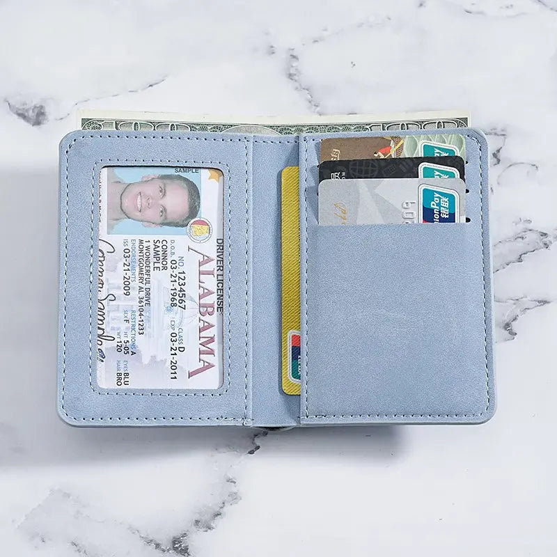 Slim Leather Card Holder Wallet