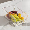 Clear Fridge Organizer Bins – Rectangle Plastic Storage for Fruit, Vegetables & Beverages