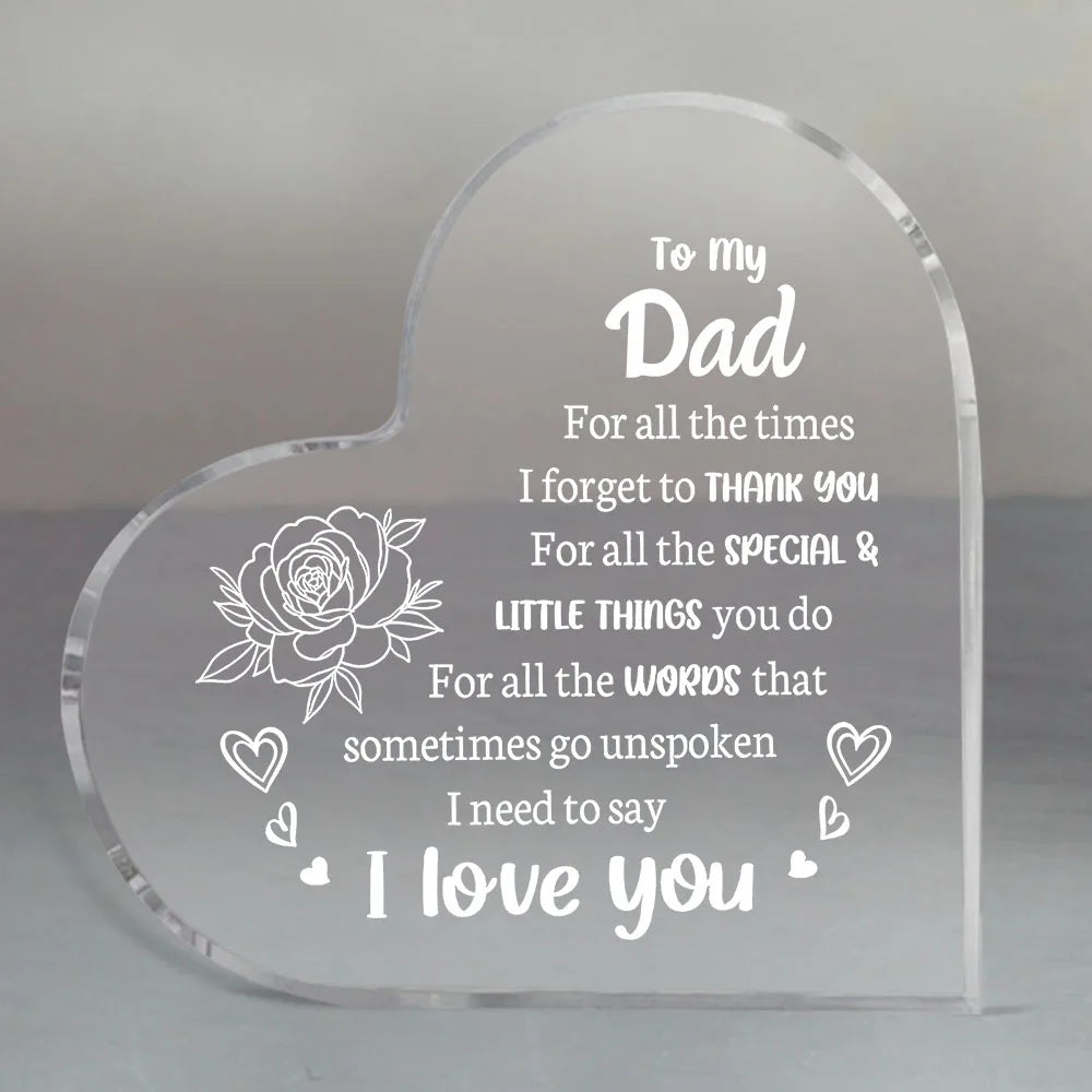 "I Love You Mom" Acrylic Keepsake for Mother's Day