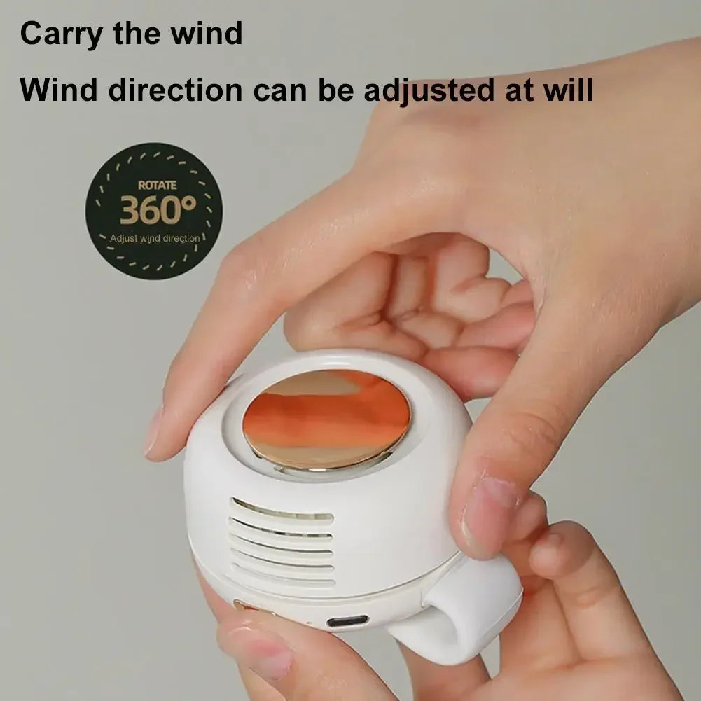 Portable Clip-On Mini Bladeless Fan with 3 Speeds