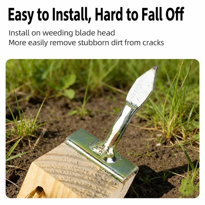 Long-Handle Steel Wire Garden Brush for Weeding and Ground Cleaning