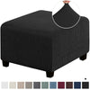 Stretchable Jacquard Footrest Ottoman Cover