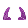A pair of purple red anodized aluminum shift paddle extenders.