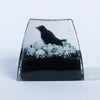 Gothic Raven & Skull Artisan Resin Keycap for Mechanical Keyboards