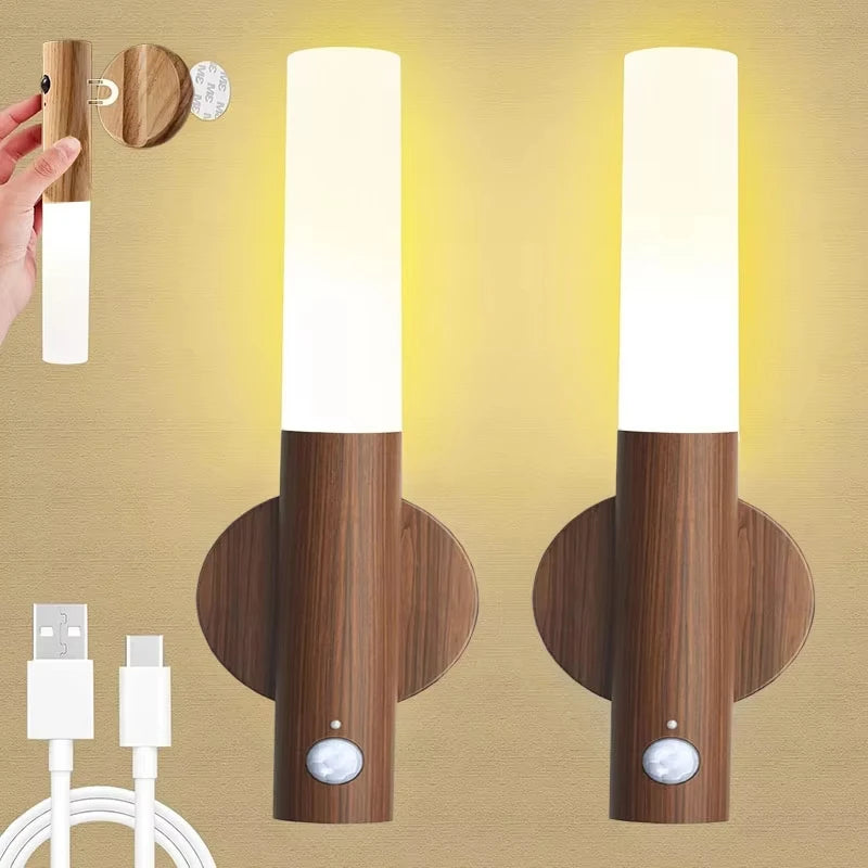 Luz Nocturna LED Recargable con Sensor de Movimiento
