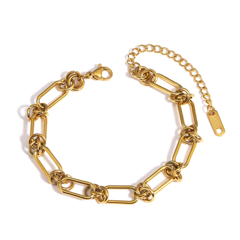 Gold-Plated Stainless Steel Link Bracelet