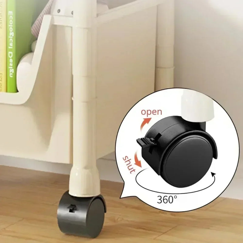 Rolling Storage Cart with Wheels – Multi-Purpose Kitchen, Bathroom & Office Organizer