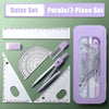 7-Piece Geometry Set with Compass and Ruler