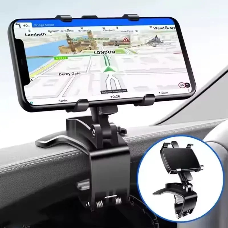 360° Rotating Car Phone Mount with Dashboard Clip