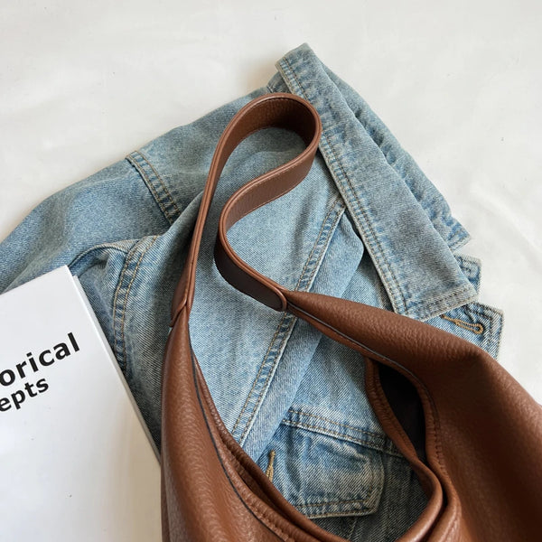 Soft PU Leather 2-in-1 Tote Bag with Detachable Mini Purse