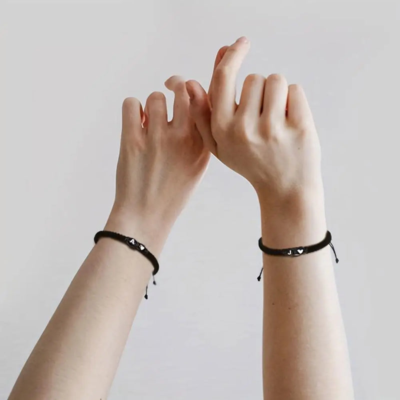 Personalized Alphabet Heart Bracelet