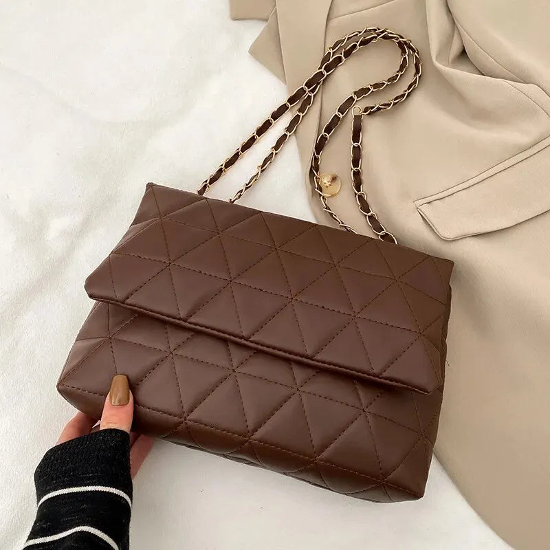 Embroidered Plaid Crossbody Bag