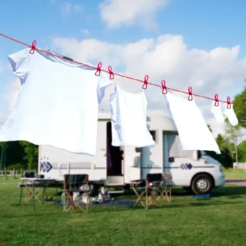 Retractable Travel Clothesline with 12 Clips