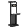 Black adjustable aluminum tripod stand for tablets and phones