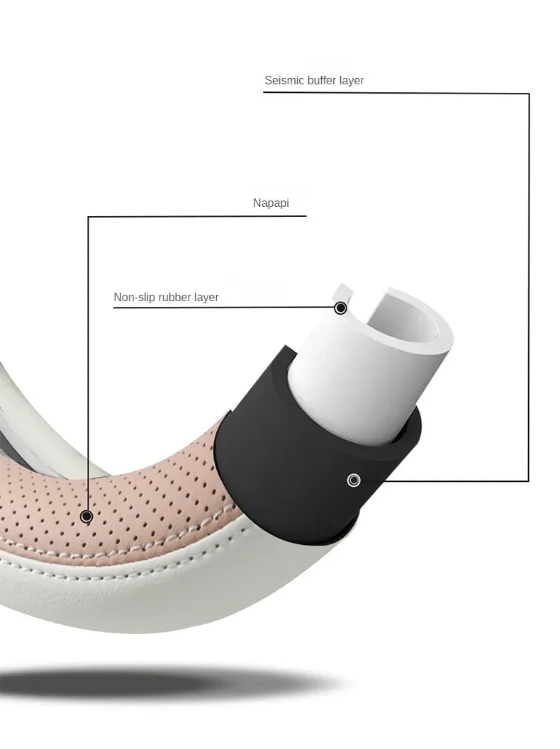 Perforated Nappa Leather Steering Wheel Cover