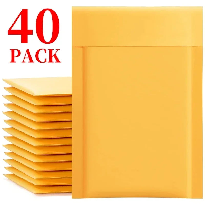 Kraft Bubble Mailers with Self-Sealing Adhesive