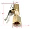 Brass tire inflator chuck featuring a quick-connect clip and inner wire