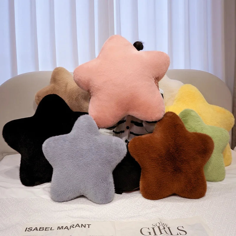 Star Shaped Plush Throw Pillow for Couch, Bed, and Floor