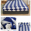 Non-Slip Fitted Sheet with Elastic Edges – Geometric Print, Soft Cotton Feel