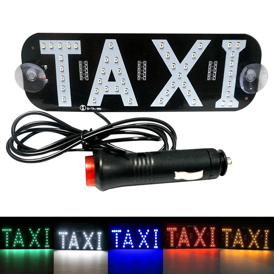 LED Taxi Sign Light with USB & Cigarette Lighter Plug