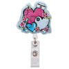 Glitter Acrylic Retractable ID Badge Reel