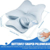 Butterfly shaped pillowcase designed for irregularly shaped pillows with holes in the middle