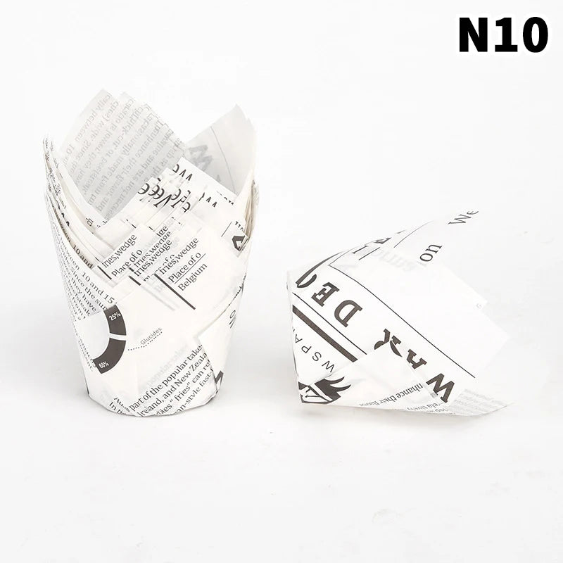 Tulip Cupcake Liners (50-Pack) – Food-Grade Baking Cups for Muffins & Cupcakes