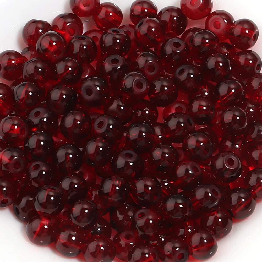Colorful Round Glass Beads for Jewelry Making