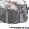 Collapsible Laundry Hamper with Reinforced Handles
