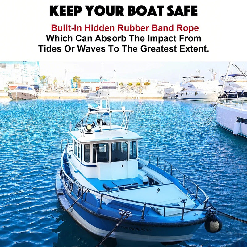 Elastic Marine Dock Lines with Shock Absorption
