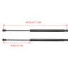 A pair of black heavy-duty hood lift supports for a Jeep Liberty, showing the length of each support.