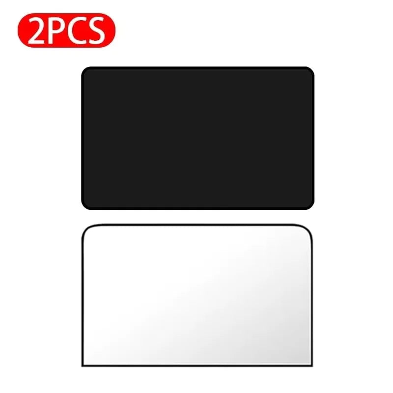 Two black magnetic car side window sun shades for UV protection and glare reduction