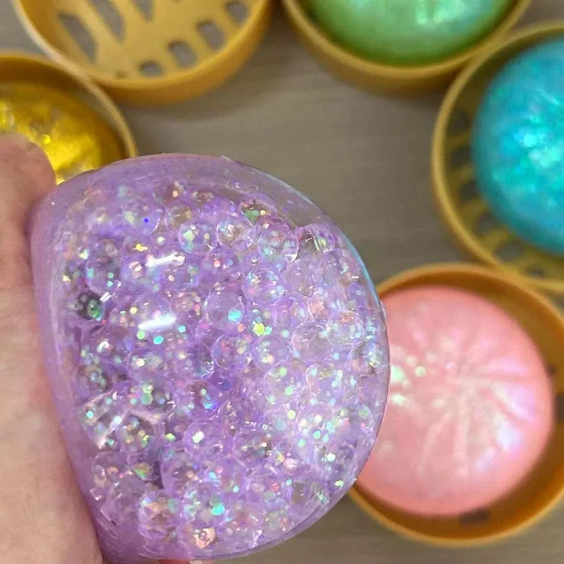 Glitter Dumpling Squishy Toy