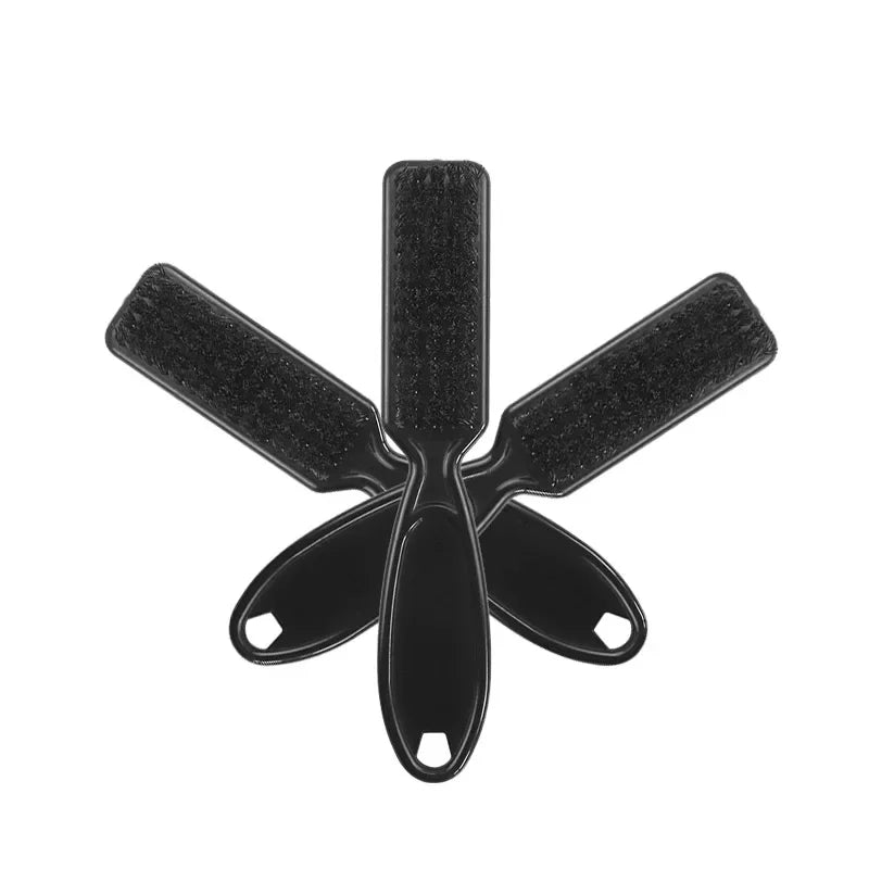Black professional grooming brush designed for wigs and beards