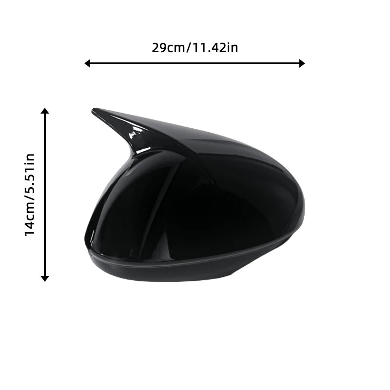 Gloss black mirror covers for Alfa Romeo Stelvio and Giulia vehicles