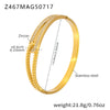 Openable Gold-Plated Zircon Bangle Bracelet