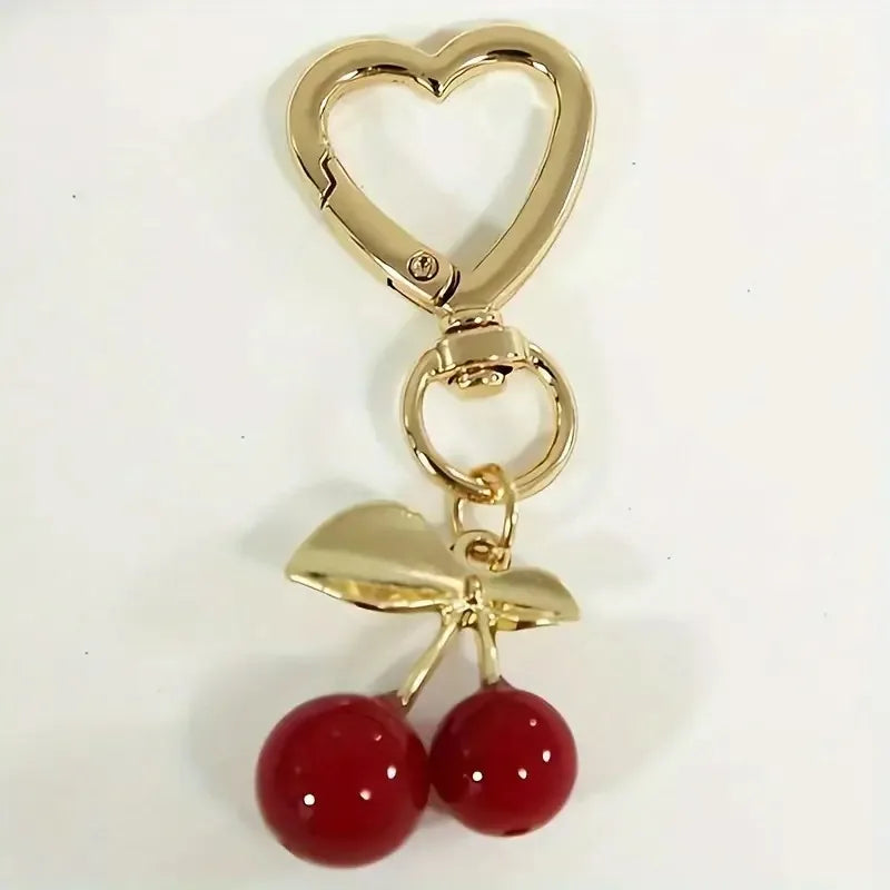 Cherry Blossom Heart Charm for Bags